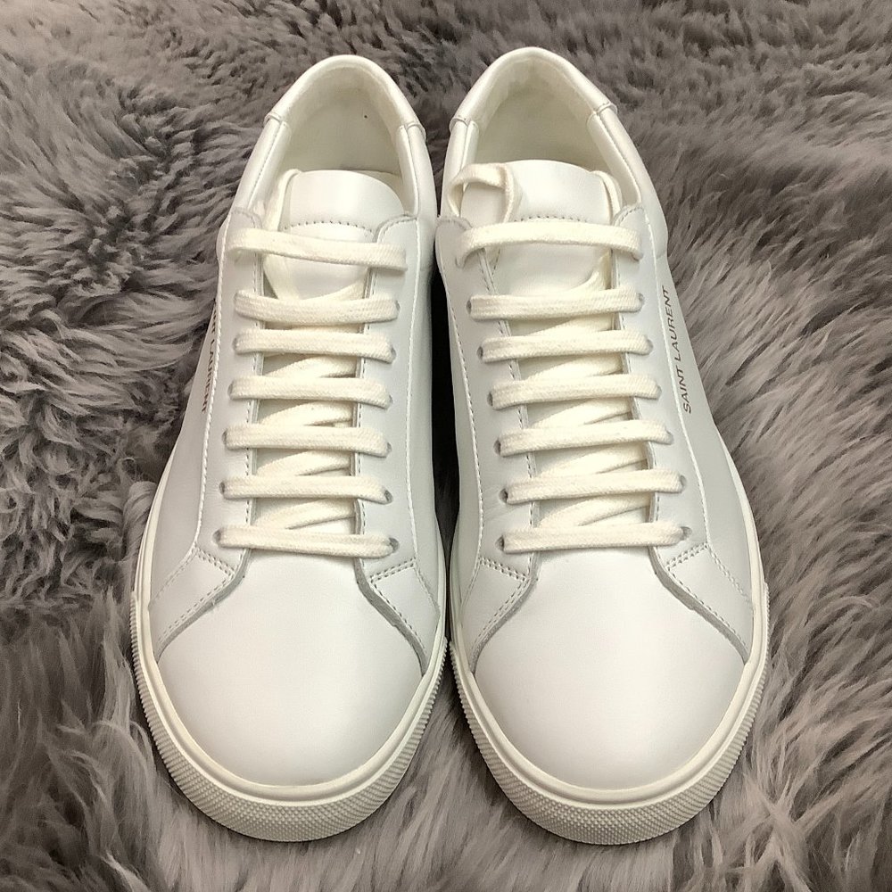Saint Laurent | Women's Low Top Sneaker | White | Size 38 - Picture 2 of 8